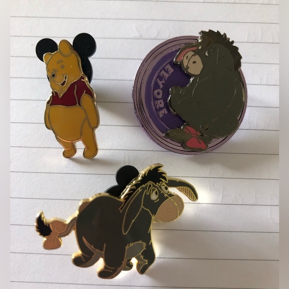Winnie the Pooh and Eeyore Pins - Picture 1 of 2